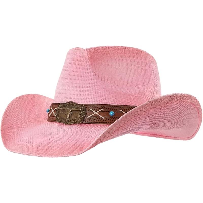 Western Outback Cowboy Hat Men's Women's Style Classic Straw Western Cowgirl Hat