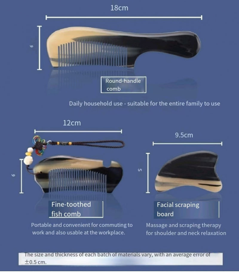 Cow horn comb female gift box Valentine's Day Mother's Day gift for mum to wife girlfriend birthday wedding gift
