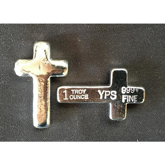 1 ounce silver "cross" shape