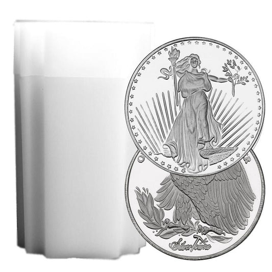 Roll of 20 - 1 oz Saint Gaudens Design Round commemorative coin