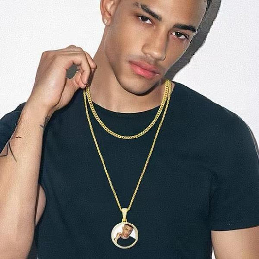 Custom Photo Necklace in Plated Sterling Silver – Memorable Keepsake, Collectible Gift, Jewelry for Sentimental Present