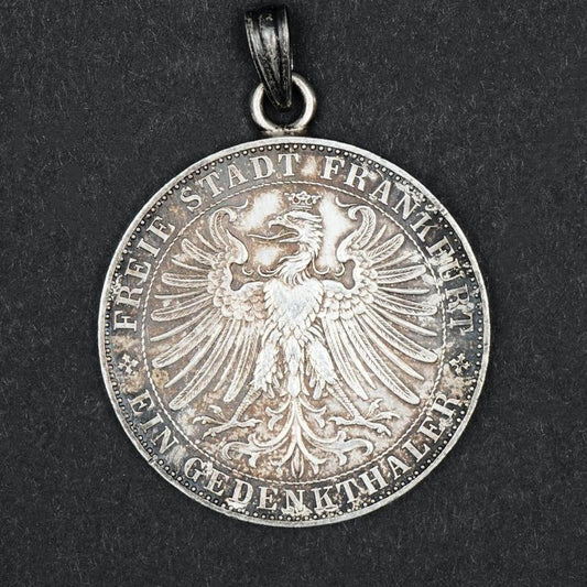 A Commemorative Coin Free City Frankfurt 1863 Pendant  Necklace not included