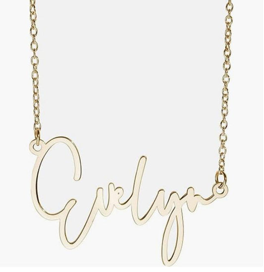 Custom Name Necklace For Women Personalized Name Necklace in Sterling Silver or Gold Necklace Personalized with any Name or Word
