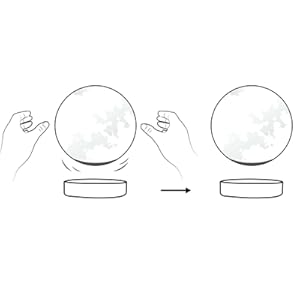 Levitating Moon Lamp,Floating and Spinning in Air Freely with 3D Printing LED Moon Lamp Has 20 Modes for Unique Gifts,Room Decor,Night Light,Office Desk Toys (Wooden Base 16 Colors)