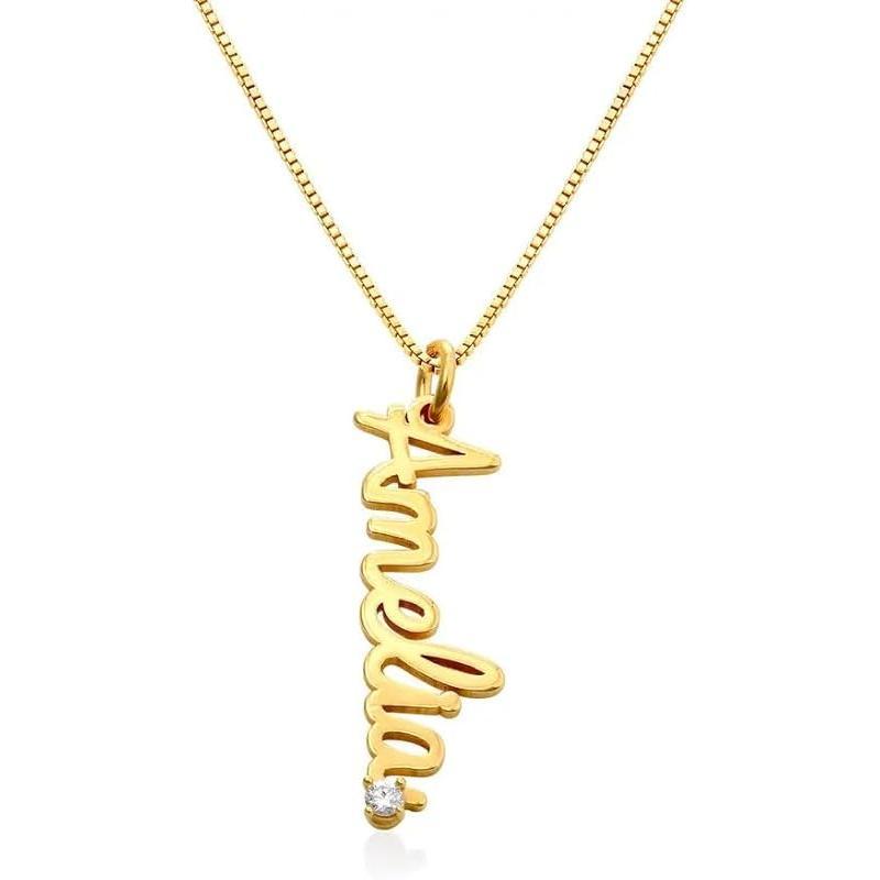 Personalized Choose Your Style Diamond Name Necklace - Custom Nameplate Pendant - Dainty Gift for Her, Women - Gift for Mother's Day, Christmas, Birthday