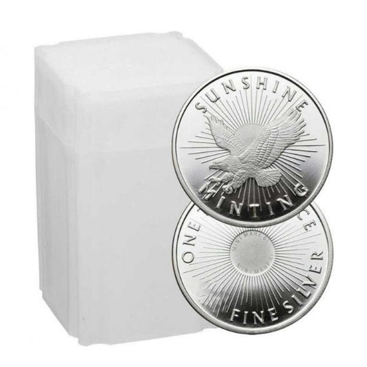 Roll of 20 - 1  oz Sunshine Round Mint Mark commemorative coin