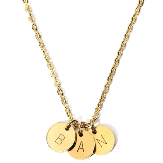 Custom Tiny Coin Initial Necklace, Personalized Dainty Jewelry for Women, Handmade Gift for Her, Mother’s Day, Birthday, or Mother's Day Gifts