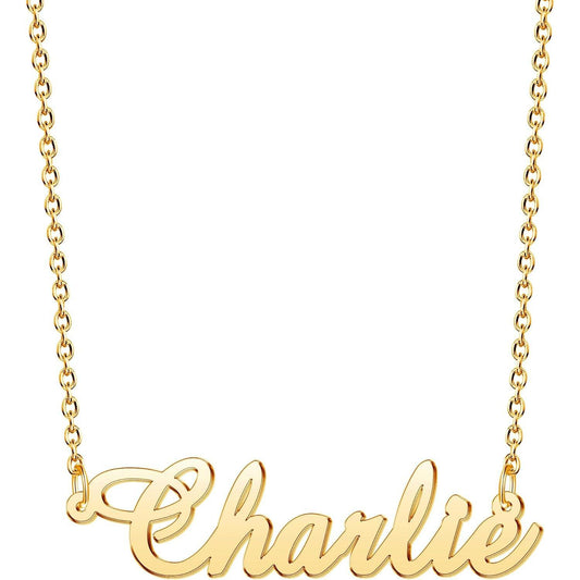 Custom Name Necklace for Women Personalized Name Necklaces with Heart 18K Gold Plated or Sterling Silver Nameplate Customized Pendant Jewelry Gift