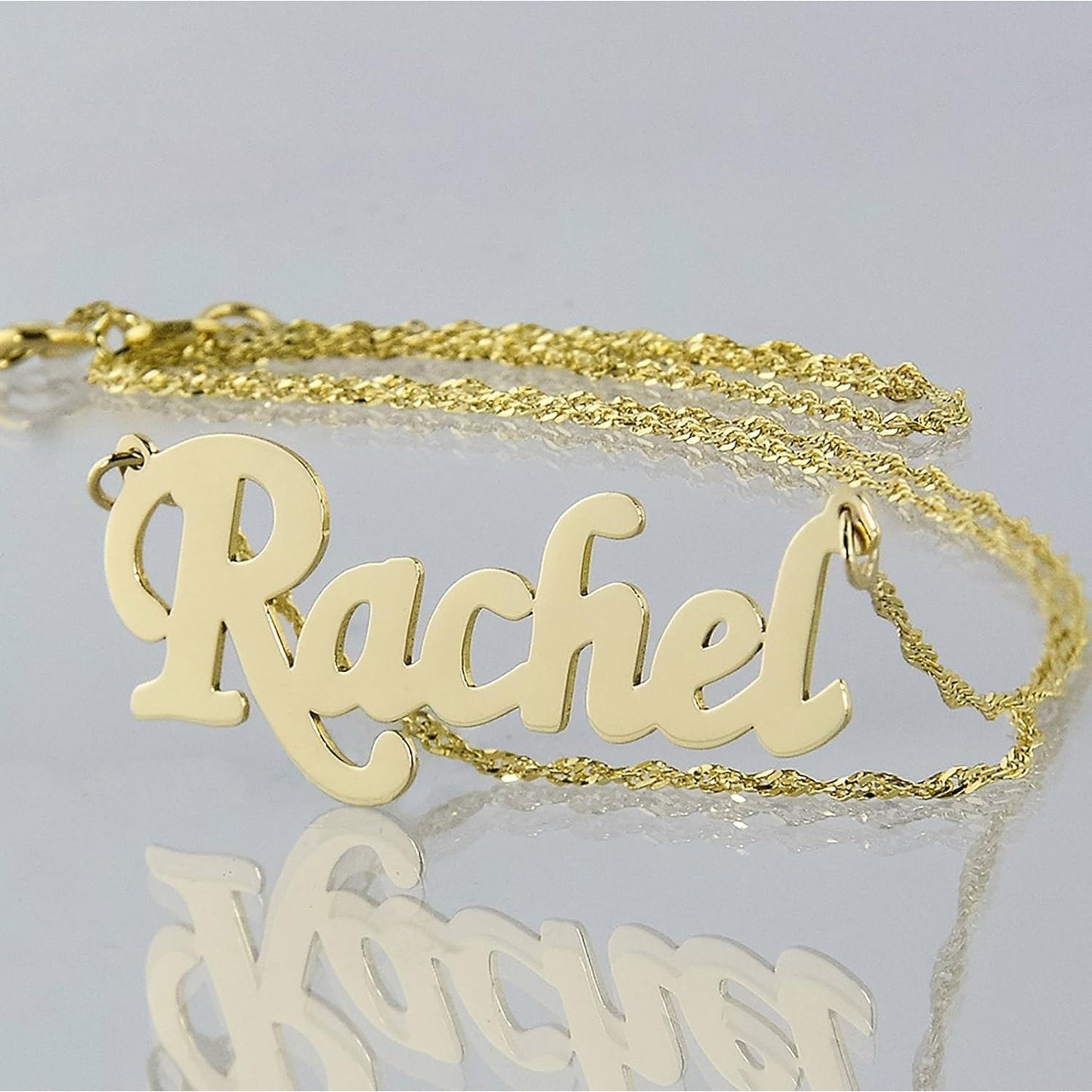 Personalized Name Necklace 14k Gold Dainty Pendant Charm