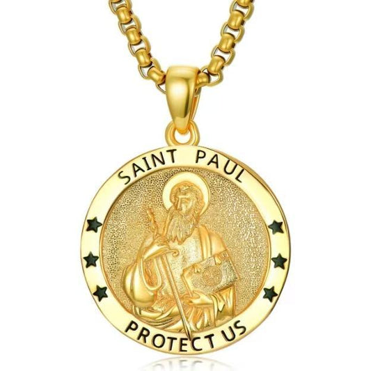 Saint Necklace 925 Sterling Silver Patron Amulet Medal Jewelry for Men Women (with Gift Box)