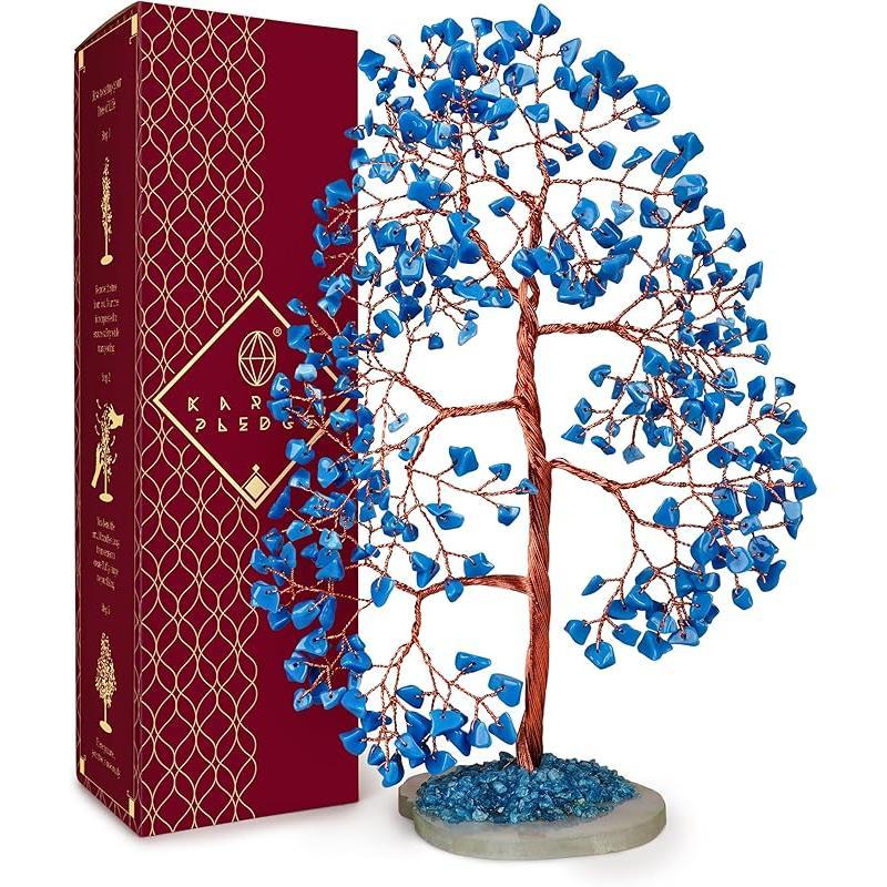 Crystal Tree of Life 7 Chakra Healing Crystal Trees for Home Decor, Office Desk Decor, Living Room Decor, Handmade Bonsai Trees for Positive Energy, Money, Good Luck Birthday Gifts for Women, Mom