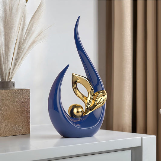The accent of navy blue and gold home decoration, modern decorative table decoration, the core decorative table of abstract art ceramic sculpture, and the decorative object of bookshelf.