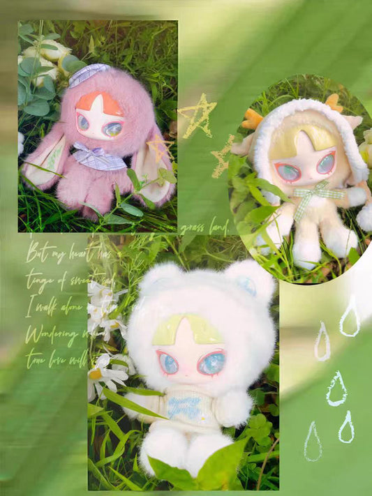 Spring series plush blind box keychain wearable hat doll doll