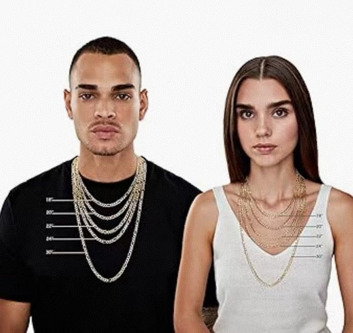 Gold Chain Necklace Collection - 14K Solid Gold Filled Figaro Chain Necklace, suitable for women and men, different sizes are available for customisation.