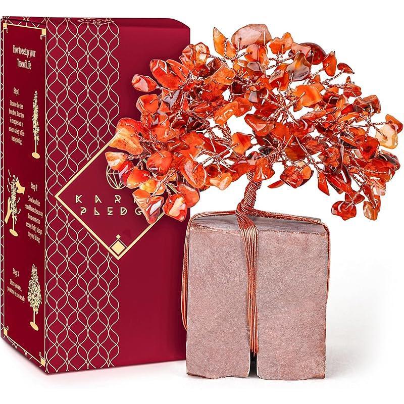 Crystal Tree of Life 7 Chakra Healing Crystal Trees for Home Decor, Office Desk Decor, Living Room Decor, Handmade Bonsai Trees for Positive Energy, Money, Good Luck Birthday Gifts for Women, Mom