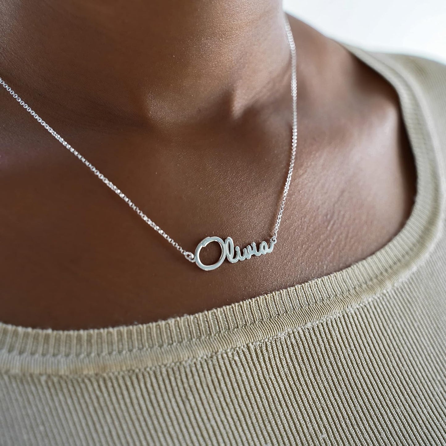 Collection Name Necklace Personalized Sterling Silver Custom Name Necklace