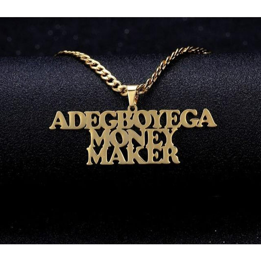 Custom 1-3 name pendant necklace chain for women men stainless steel jewelry