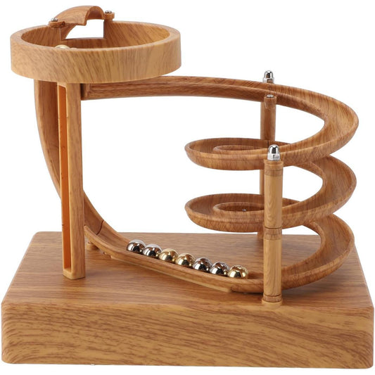 Desktop Decoration, Art, Perpetual Motion Machine, Fine Workmanship, Desk Ornament, Scientific Gadget Home Office (Wood Grain)