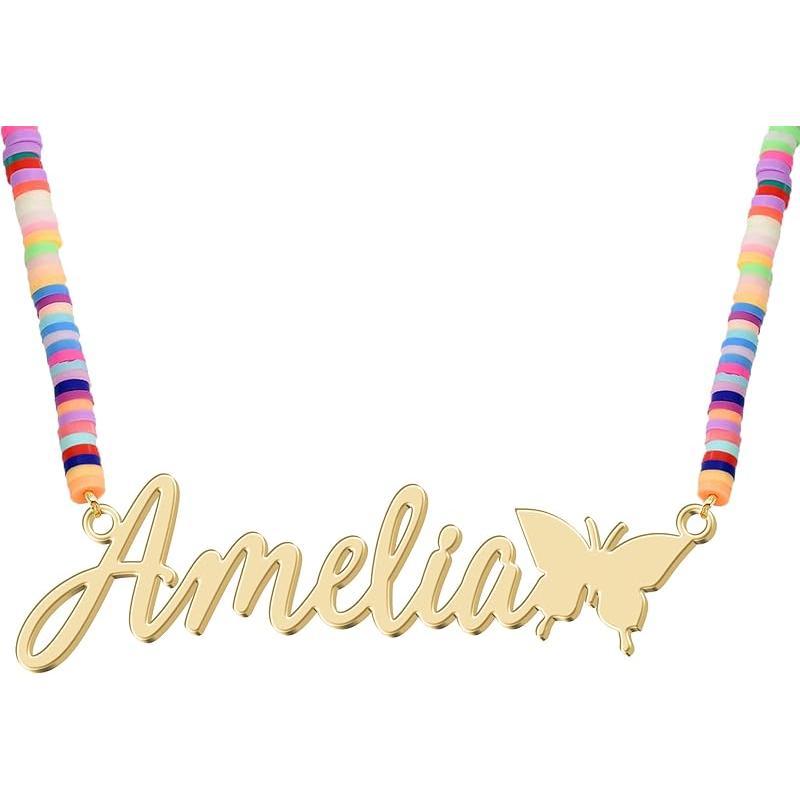 Personalized Name Necklace |   Sterling Silver/Stainless Steel |   14 Fonts, 4 Colors, 5 Chains |   Tarnish-Free, Handmade Gift for Women: Mom, Daughter, Sister |   Ideal for Birthday, Mother's Day,Christmas