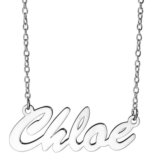 Women Personalized Name Necklace in Sterling Silver or Gold Necklace Personalized with any Name or Word