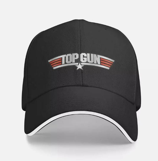 Hat Top Gun Movie Black Adjustable Baseball Cap