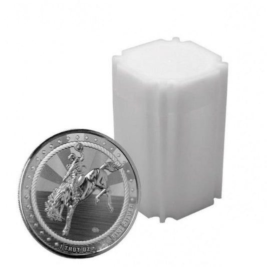 20 x 1 oz Silver Cowboy Rounds w/ Buffalo Privy Silver Rounds commemorative coin