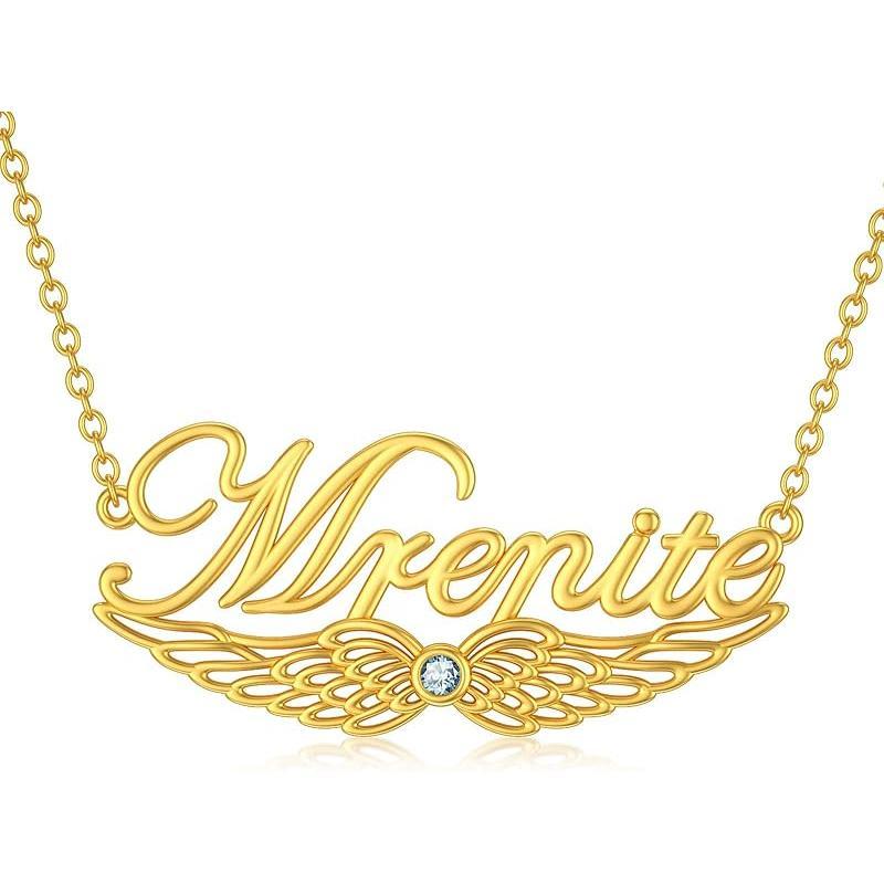 10k 14k 18k Solid Yellow Gold Personalized Name Necklace – Dainty Nameplate Jewelry - Custom Any Name Gift for Her Women Daughter Wife
