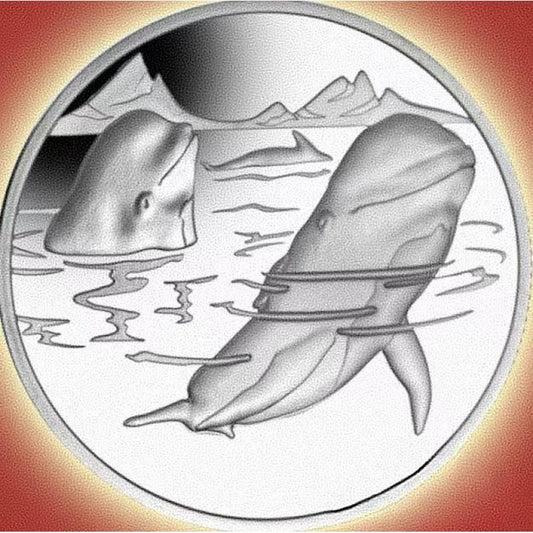 2017 Pilot Whale-Commemorative Coin-South Georgia and Sandwich Islands