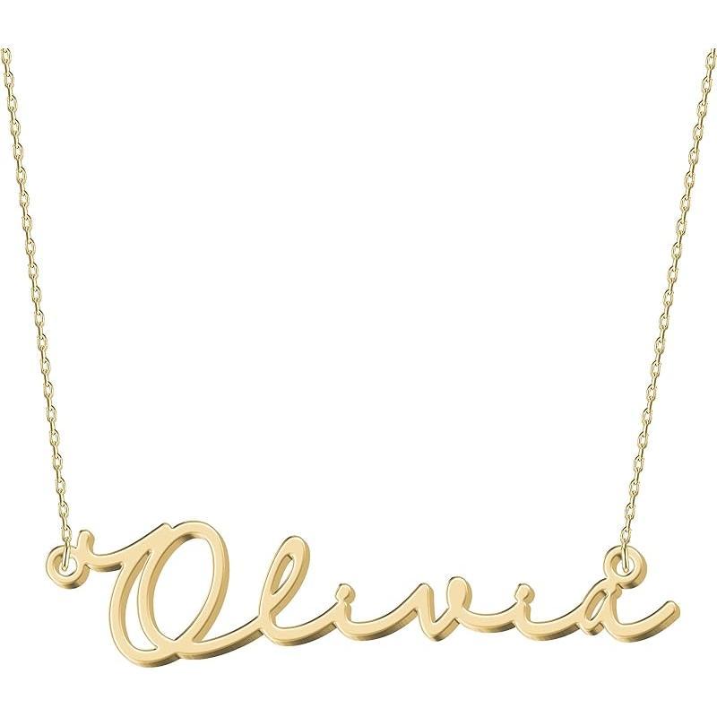 Personalized Name Necklace |   Sterling Silver/Stainless Steel |   14 Fonts, 4 Colors, 5 Chains |   Tarnish-Free, Handmade Gift for Women: Mom, Daughter, Sister |   Ideal for Birthday, Mother's Day,Christmas