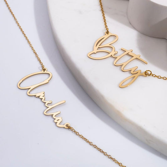 Custom Name Necklace For Women Personalized Name Necklace in Sterling Silver or Gold Necklace Personalized with any Name or Word