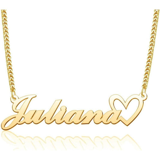 Custom Name Necklace Gold Plated Personalized Nameplate Jewelry Customized Gift for Women