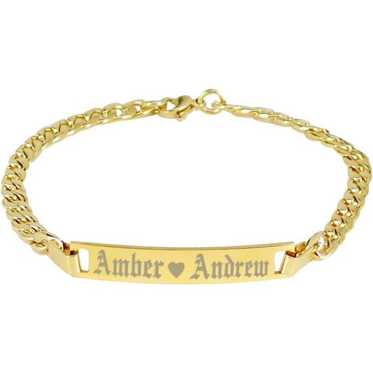 Personalized Stainless Steel Bracelets Name Bar Bracelet Custom Bracelet Gift For Mom Women-24