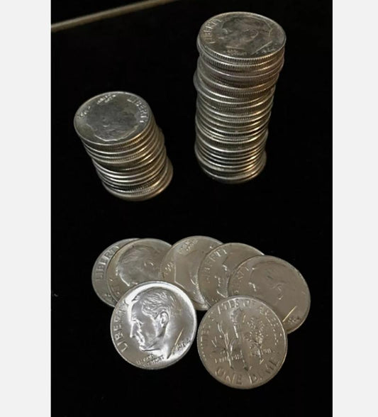 2-volume set (100 coins) 1958 - 1964 Roosevelt Commemorative Coin 90 per cent silver