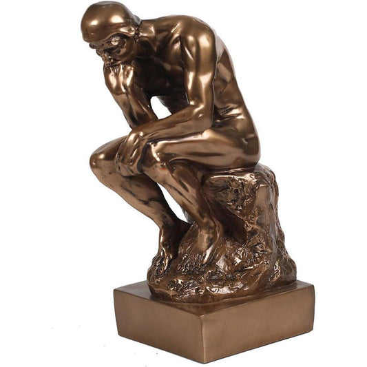 The Thinker Statue in Premium Cold Cast Bronze- 12-Inch Museum Grade Collectible Figurine-(Large-Decoration)