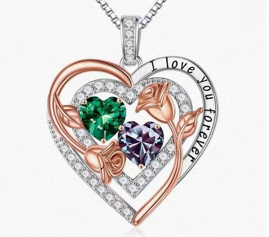 Sparkling Heart 925 Silver Gemstone Necklace – Elegant Gift for Women, Perfect for Valentine’s Day, Anniversary & Birthdays