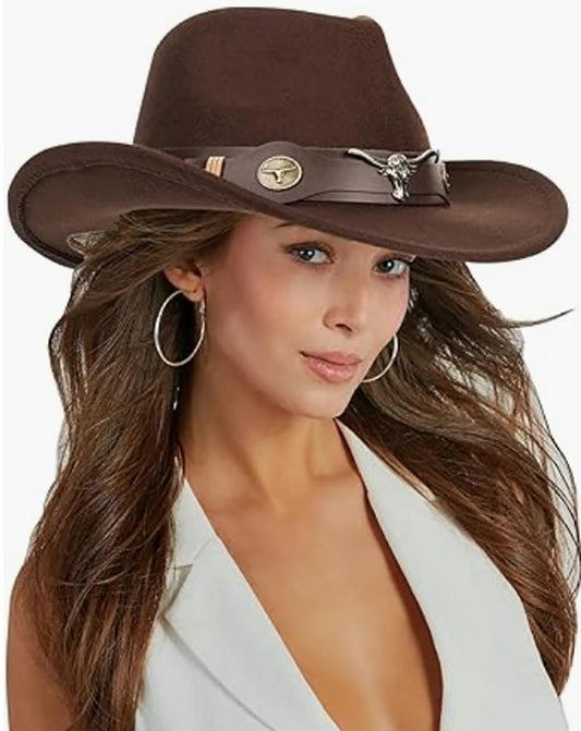 Classic Western Cowboy Hat Wide-brimmed Felt Women's Men's Cowboy Tweed Hat Jazz Hat DIY Cowboy Hat Accessories