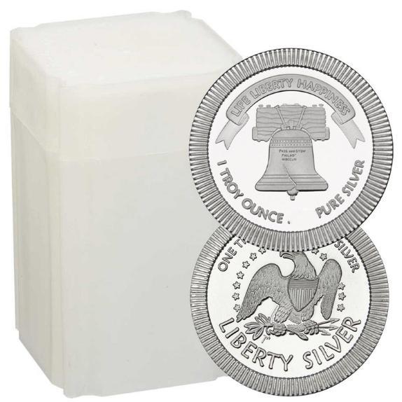 Roll of 20 - 1 Troy oz Liberty Bell Silver Round commemorative coin