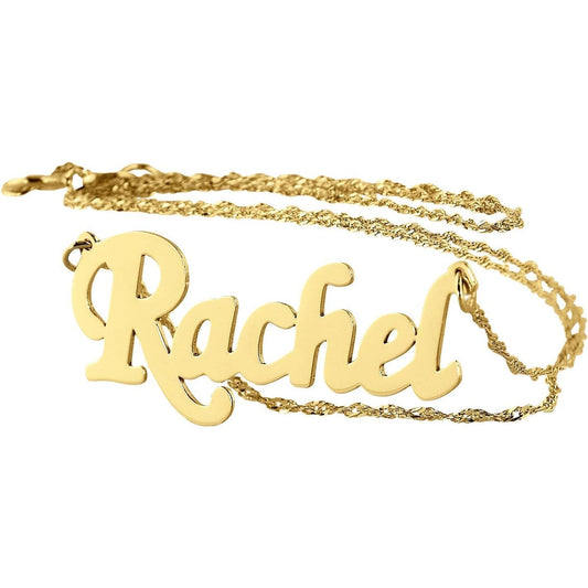 Personalized Name Necklace 14k Gold Dainty Pendant Charm