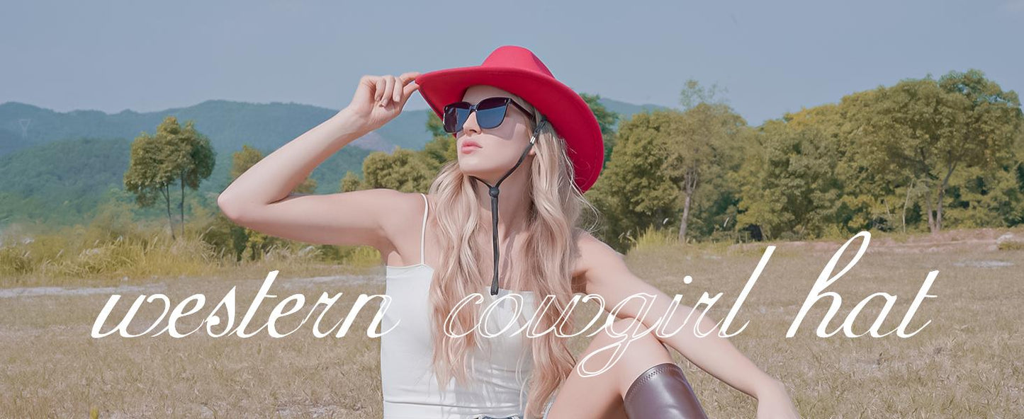 22.5"-22.9" Western 100% Suede Cowgirl Hat for Women,3.5" Wide Brim and Built-in Elastic Sweatband