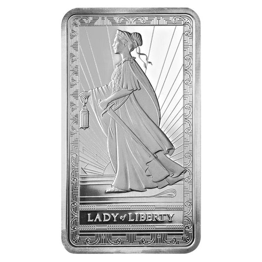 USA Lady of Liberty 10 oz .Silver  Commemorative  Bar