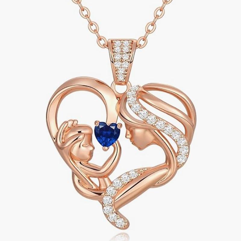 Mother's Day Gift for Mom Wife Her Grandma,S925 Sterling Silver Birthstone Necklace Ladies Jewellery,Mother's Day Love Pendant Necklace Anniversary Birthday Christmas Day