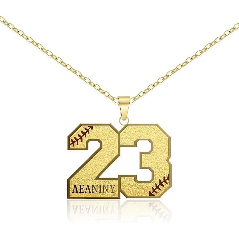 Double Plated Name Necklace Personalized Custom Nameplate Pendant Necklace Personalized Name Jewelry for Women Men Birthday Gifts