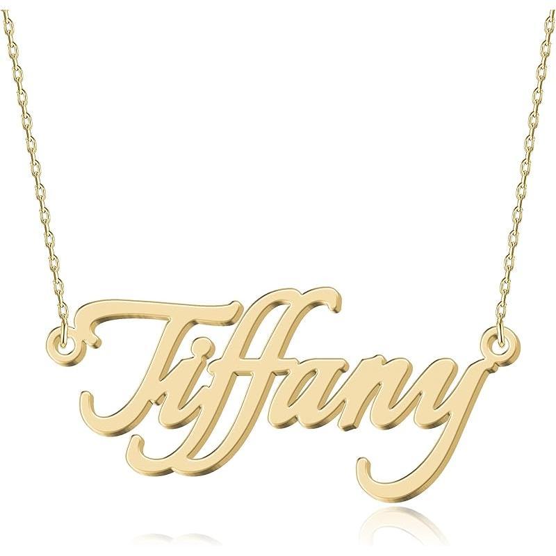 Personalized Name Necklace |   Sterling Silver/Stainless Steel |   14 Fonts, 4 Colors, 5 Chains |   Tarnish-Free, Handmade Gift for Women: Mom, Daughter, Sister |   Ideal for Birthday, Mother's Day,Christmas