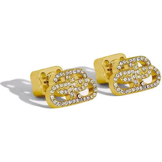 Retro French earrings-women's luxury niche temperament earrings, gold, clothing accessories, birthday Valentine's Day gifts.