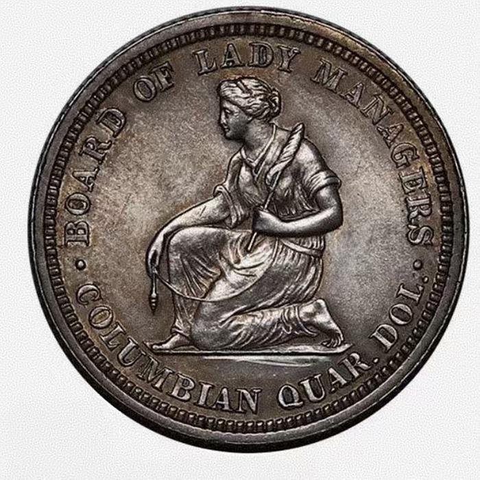 1893 Isabella commemorative coin, very good better date
